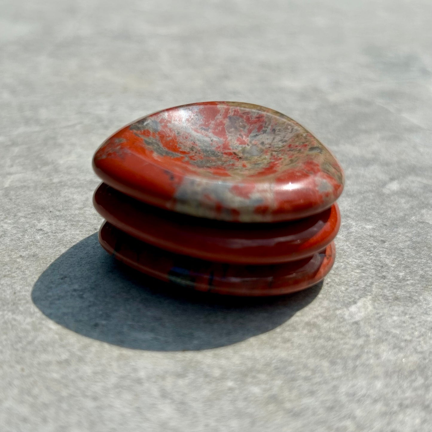 Red Jasper Heart Worry Stone