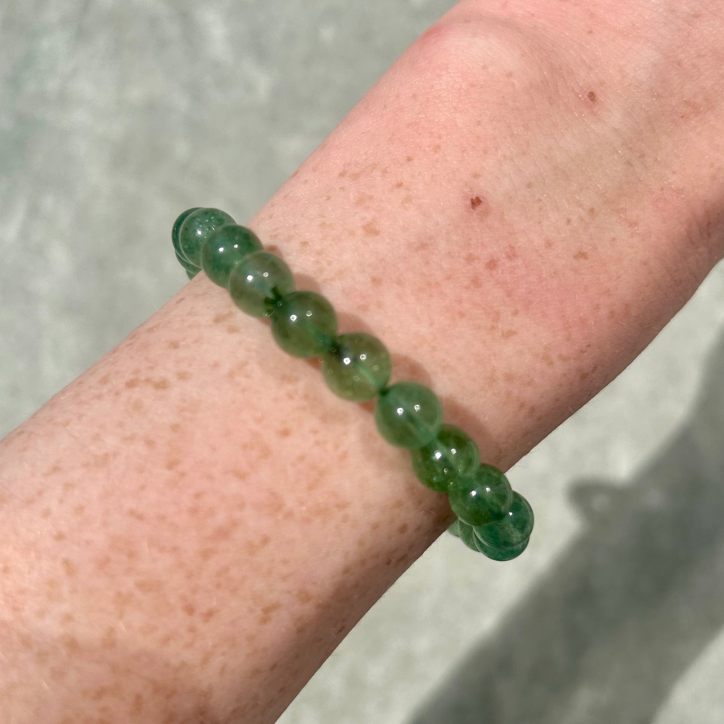 Green Strawberry Quartz 8mm Bracelet
