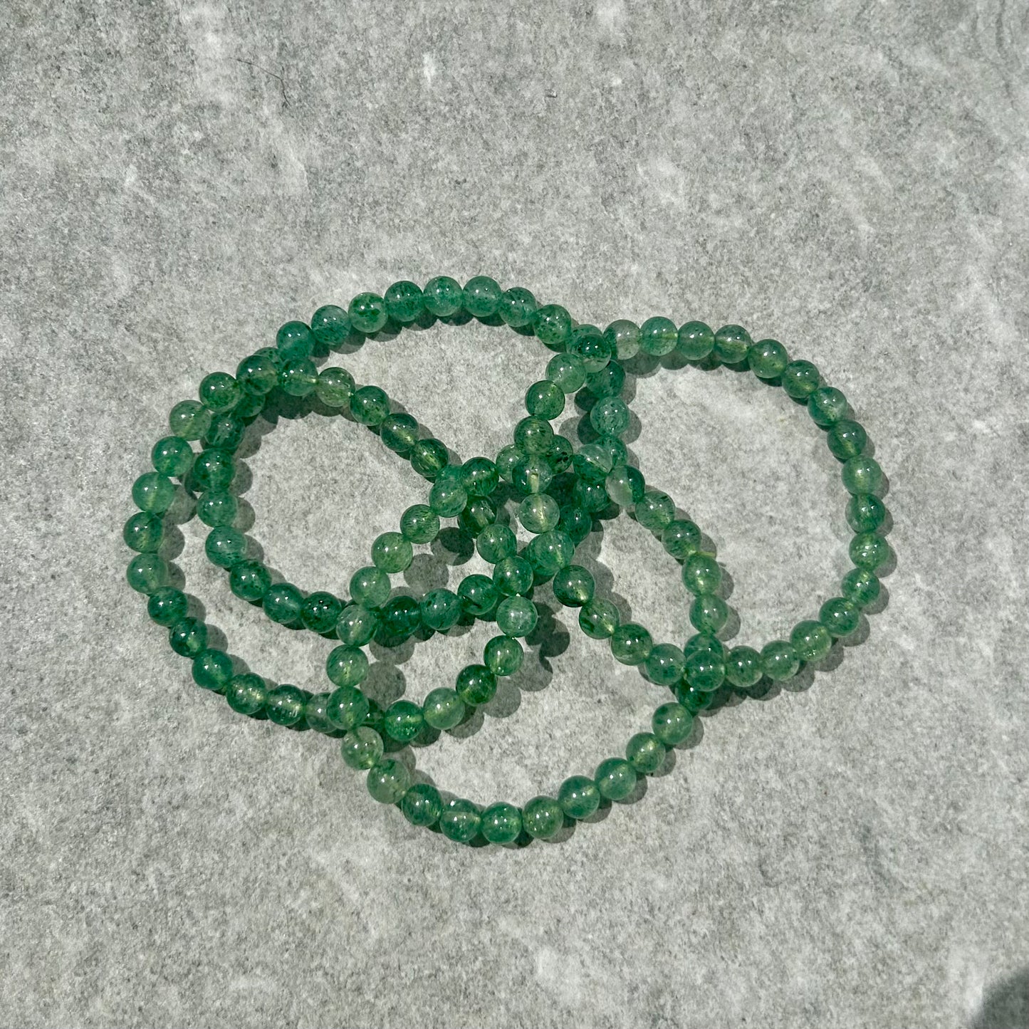 Green Strawberry Quartz 6mm Bracelet