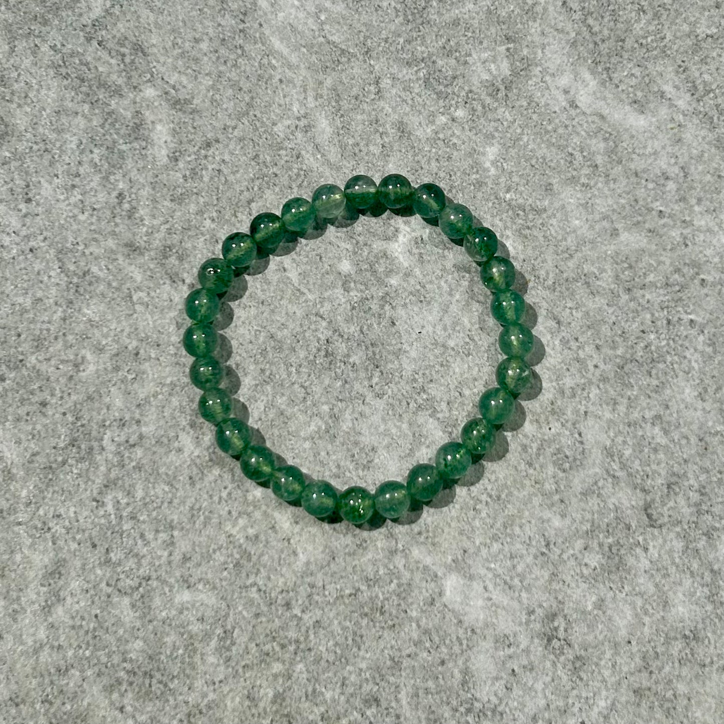 Green Strawberry Quartz 6mm Bracelet
