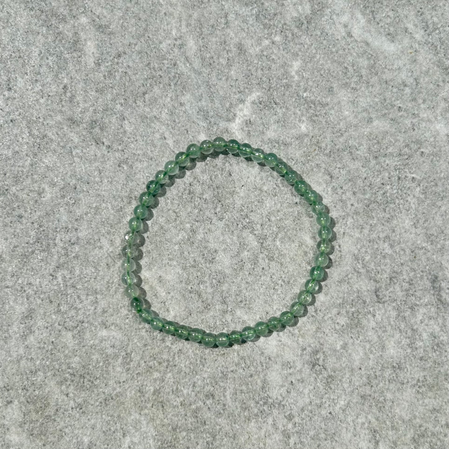 Green Strawberry Quartz 4mm Bracelet