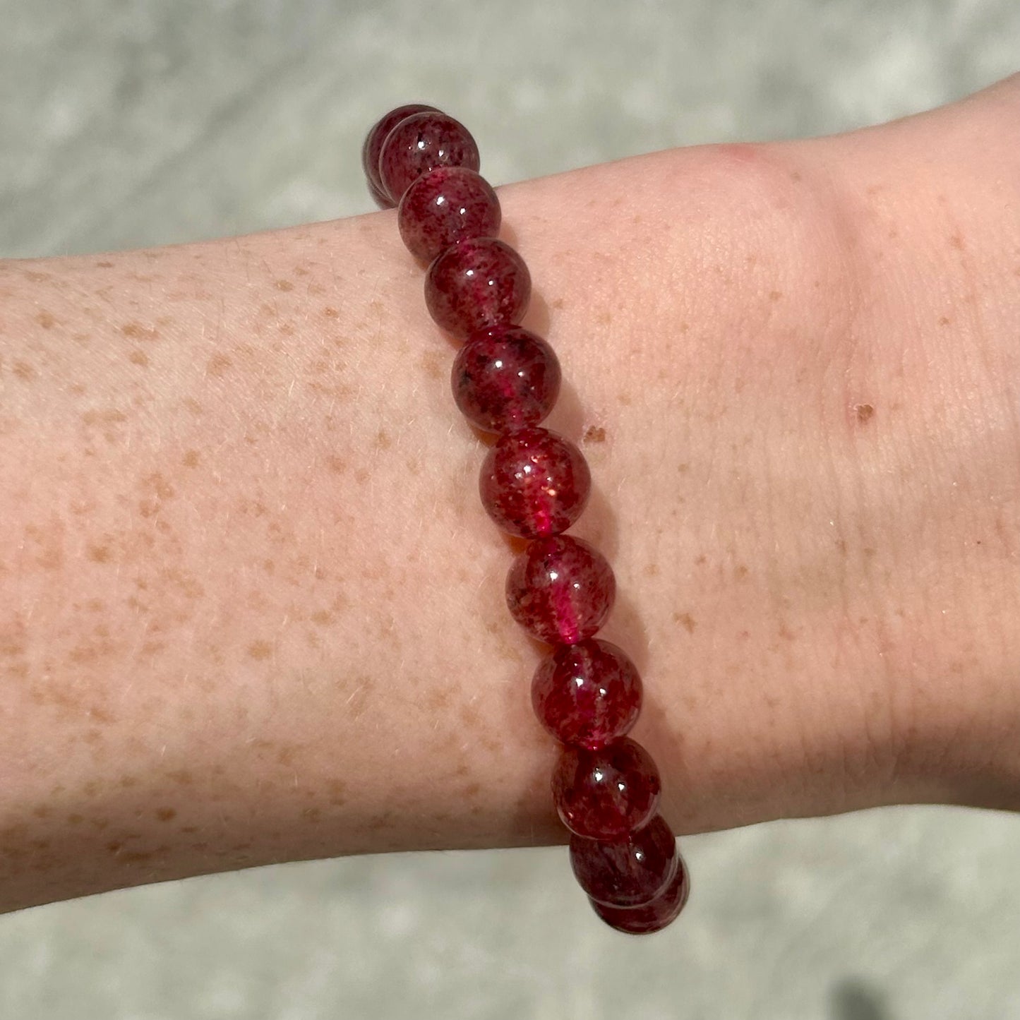 Strawberry Quartz Bracelete 6mm