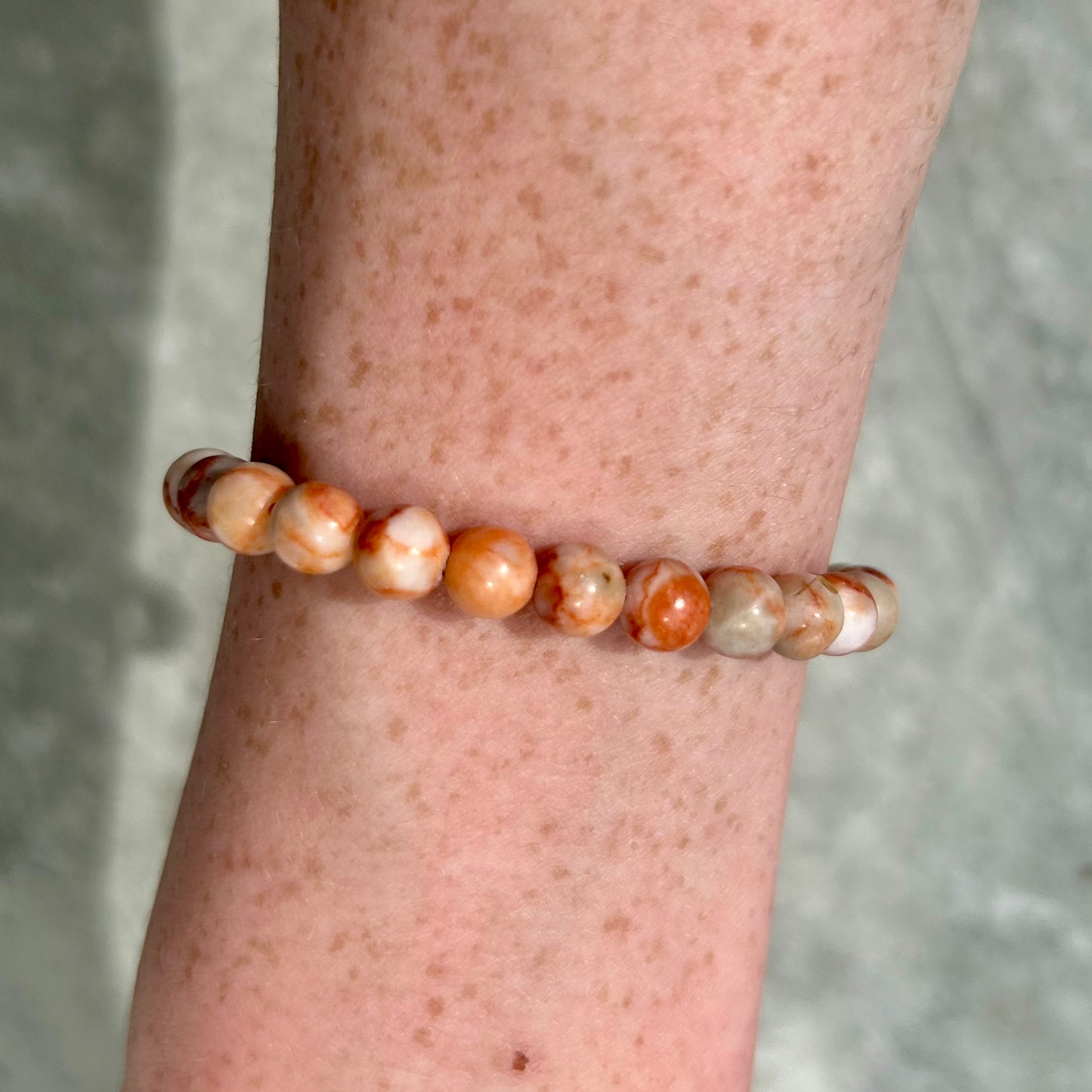 Red Vein Bracelet 6mm