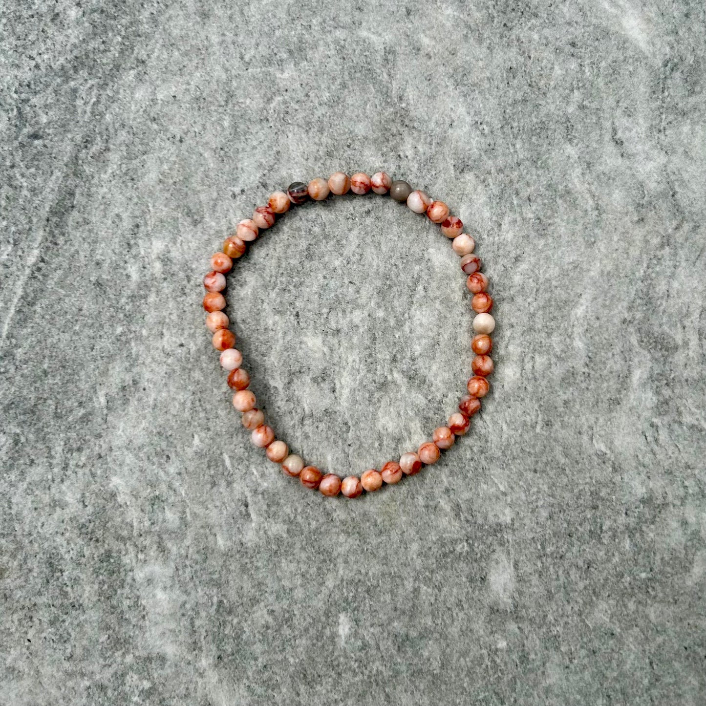 Red Vein Bracelet 4mm