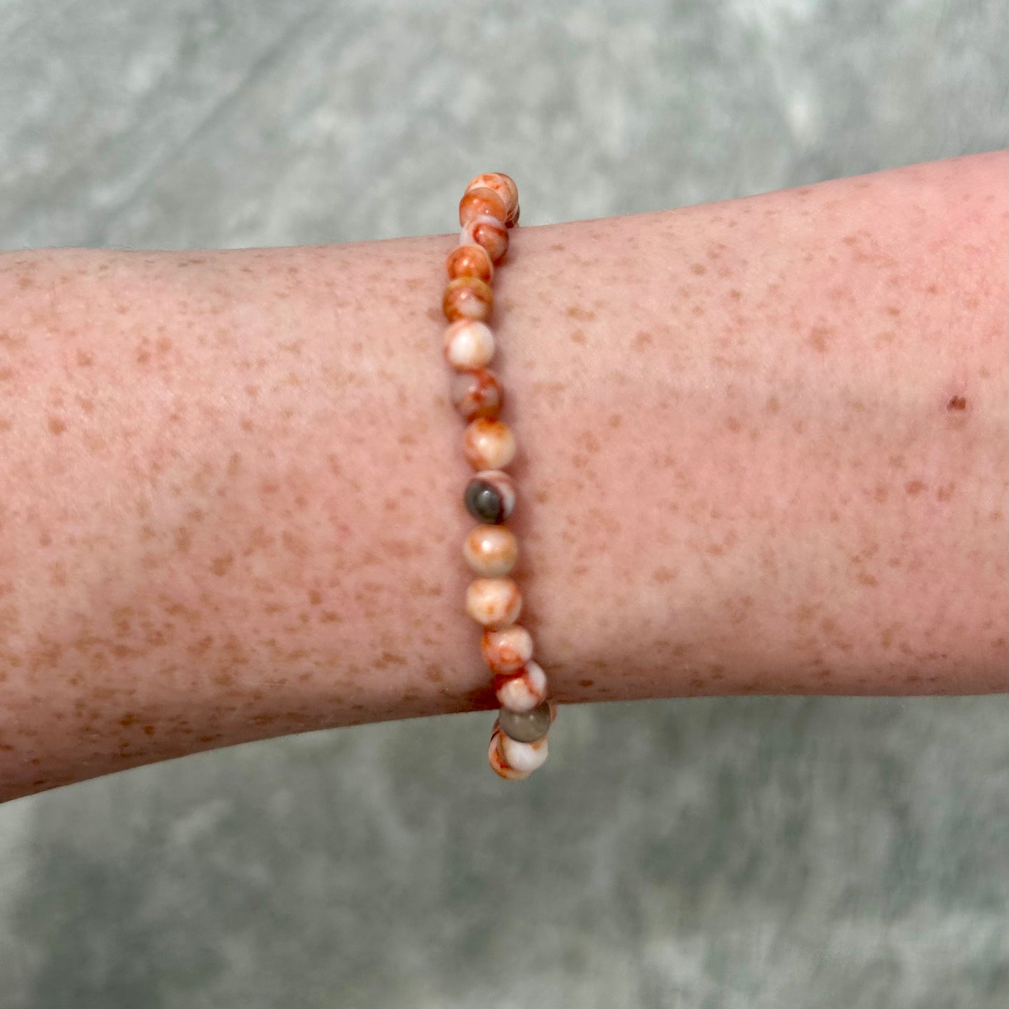 Red Vein Bracelet 4mm