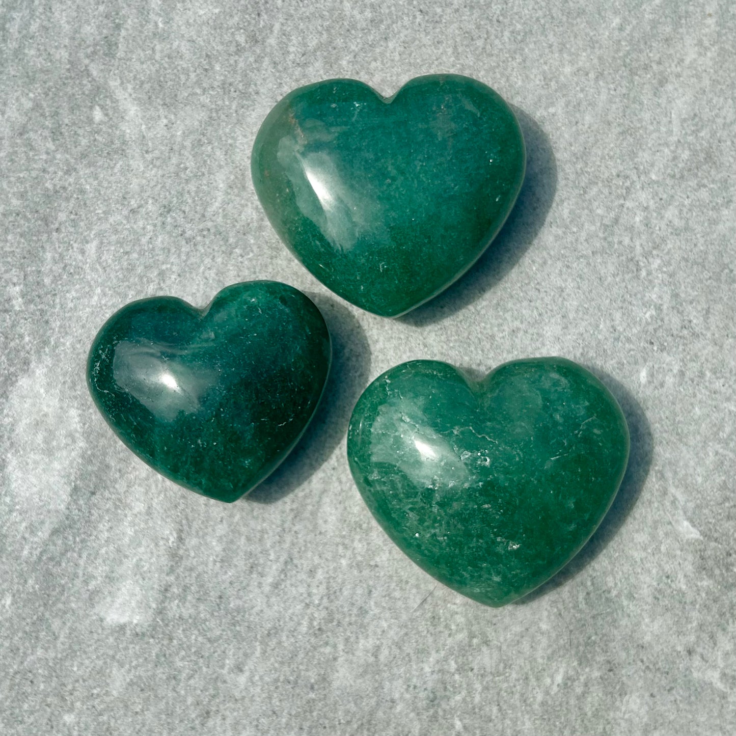 Green Strawberry Quartz Heart