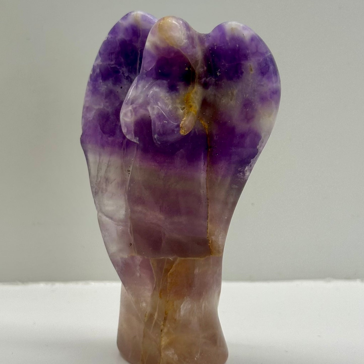 Purple Flourite Angle Carving 9.5cm
