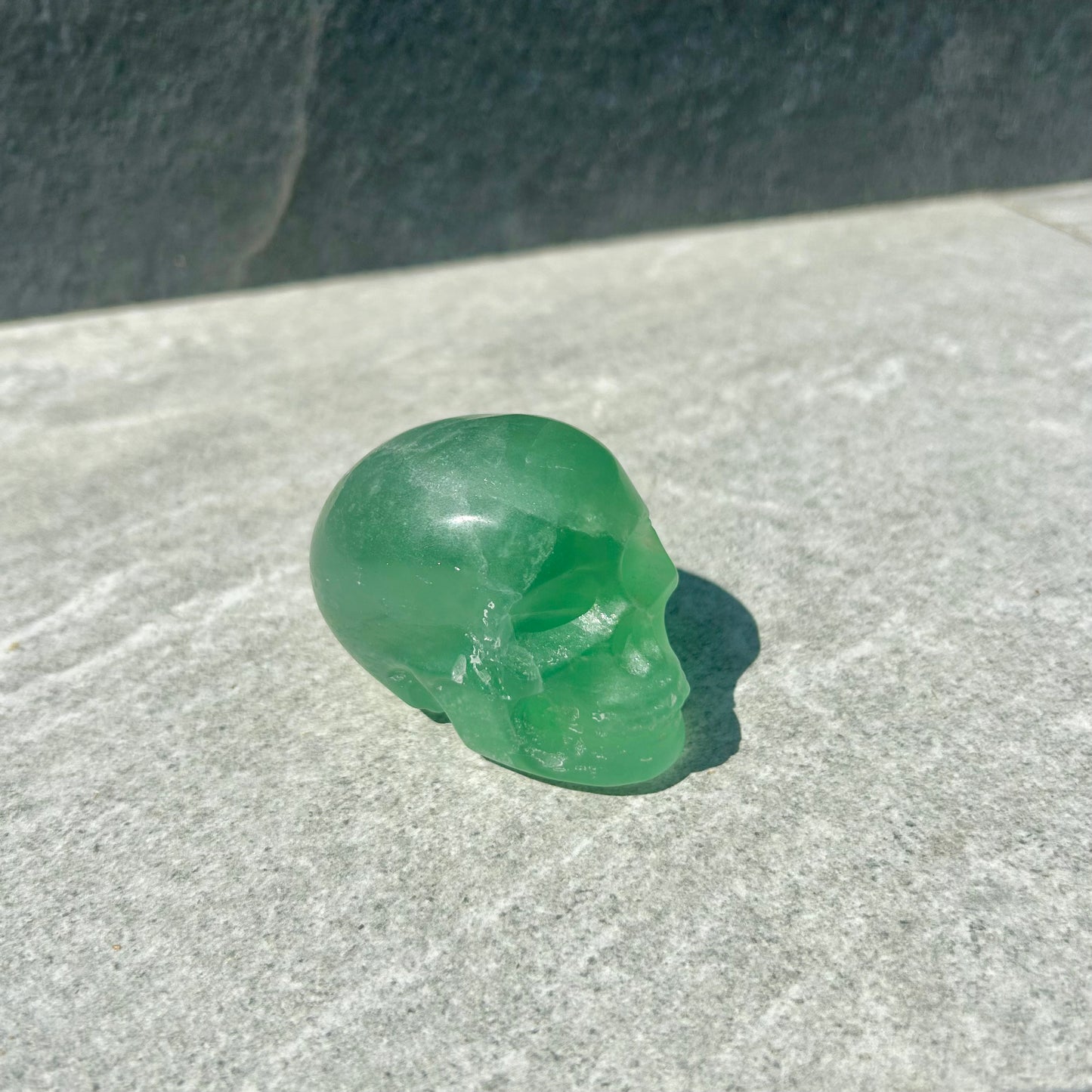 Green Fluorite Skulls