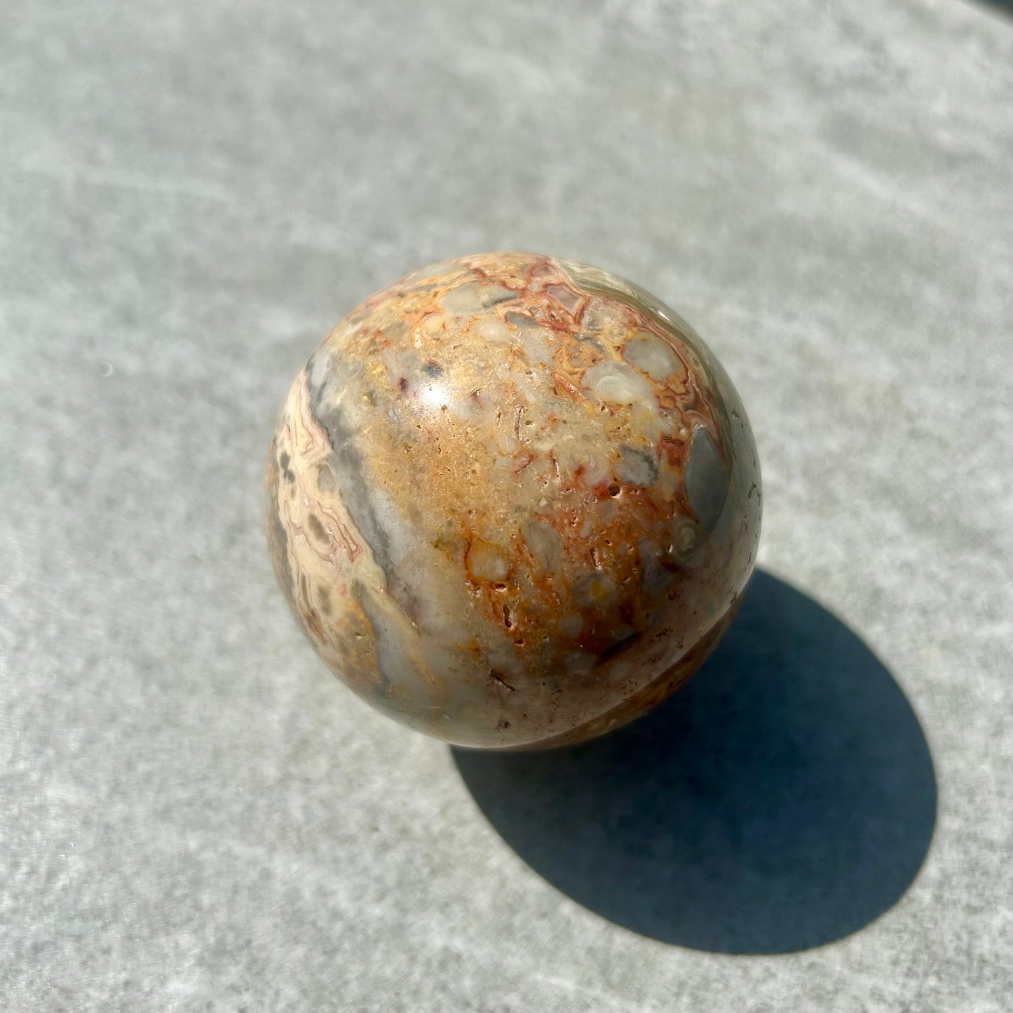 Crazy Lace Agate Sphere