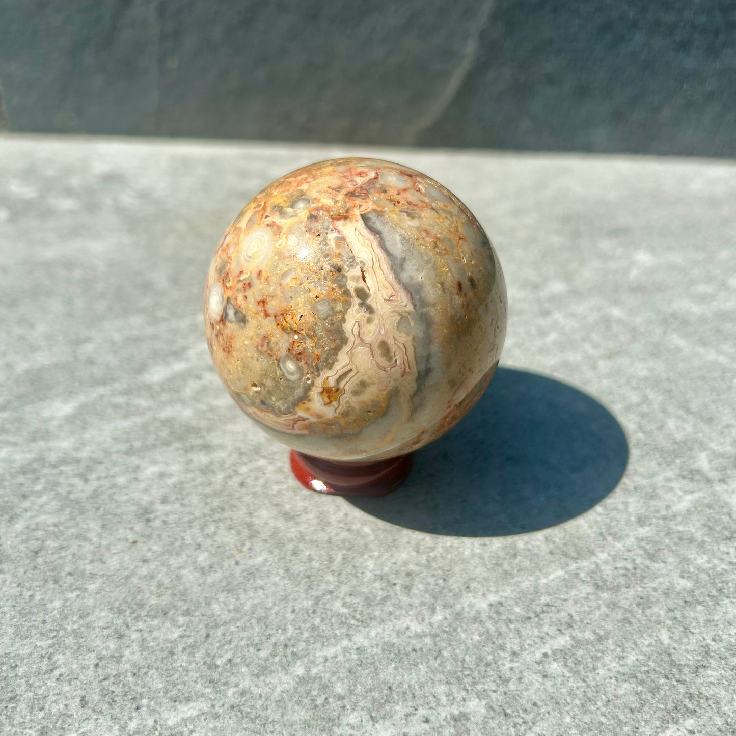 Crazy Lace Agate Sphere