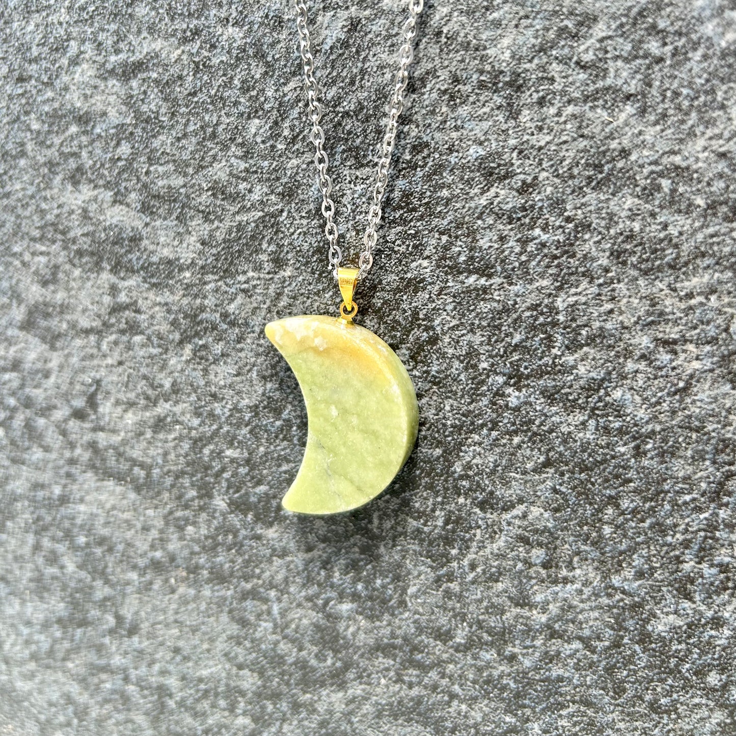 Serpentine Moon Pendant