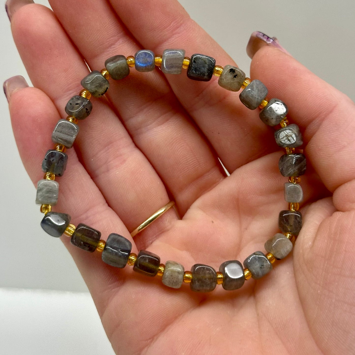 Labradorite Cube Bracelets
