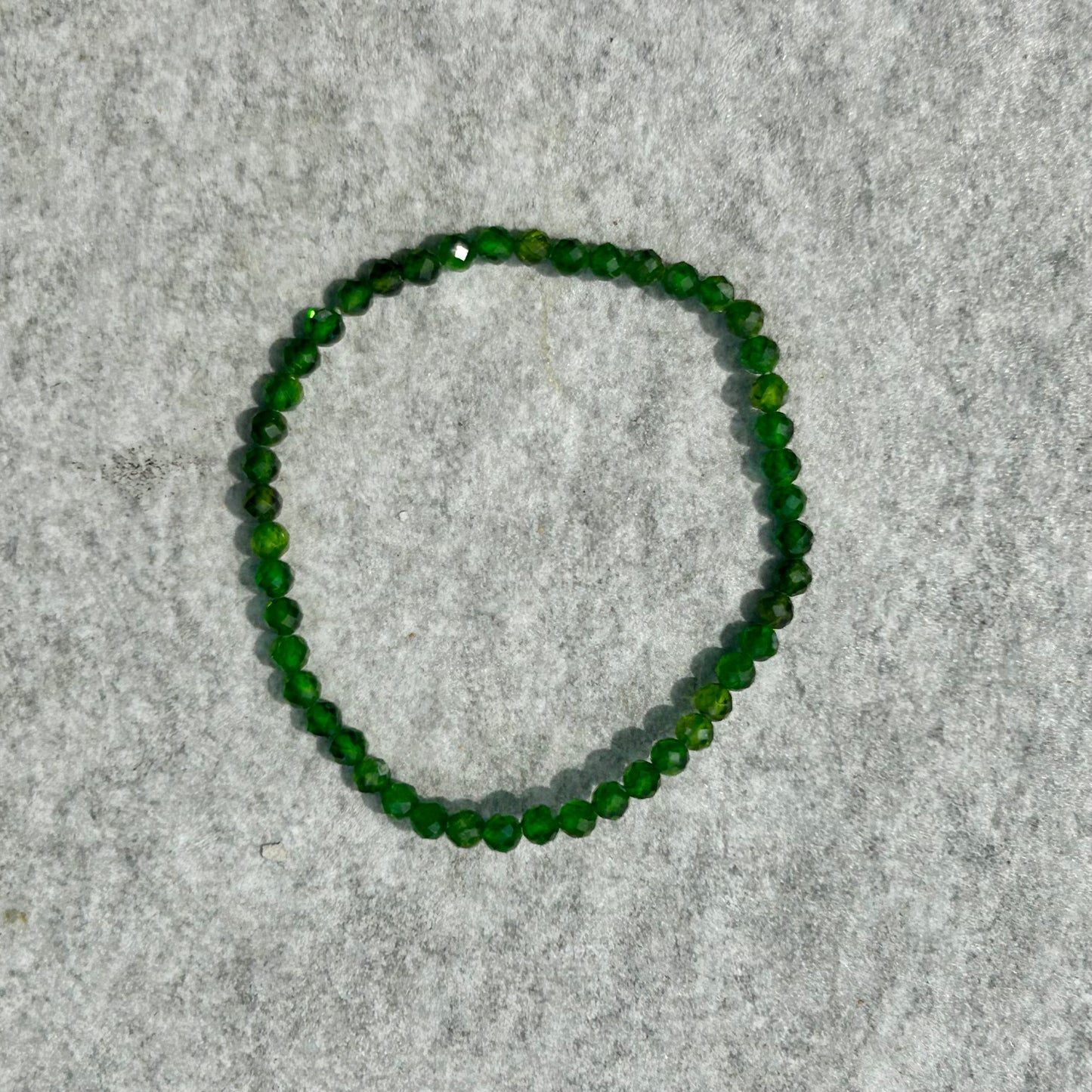 High Grade Dioptase Faceted Cut Bracelet 4mm