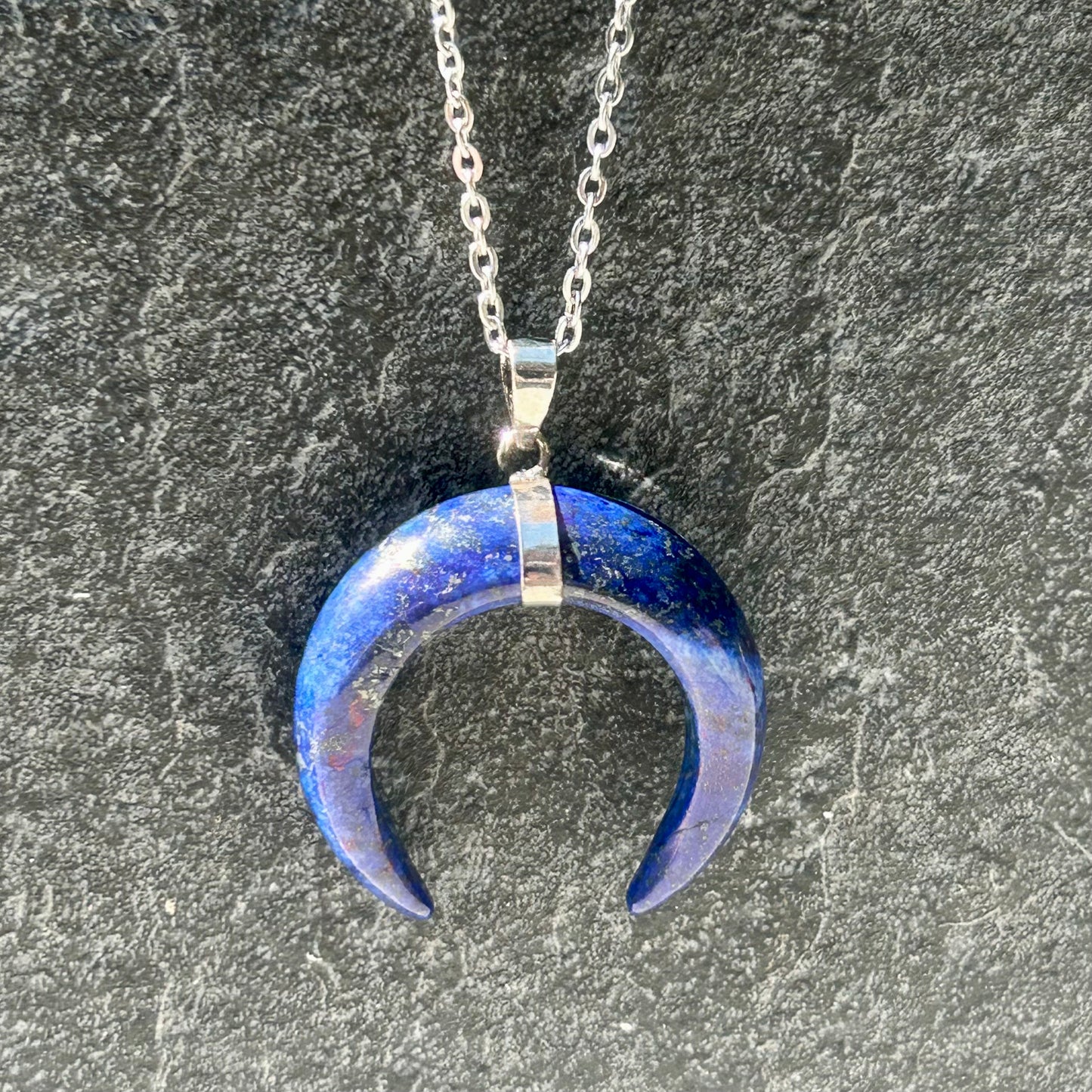 Lapis MoonPhase Pendant 925