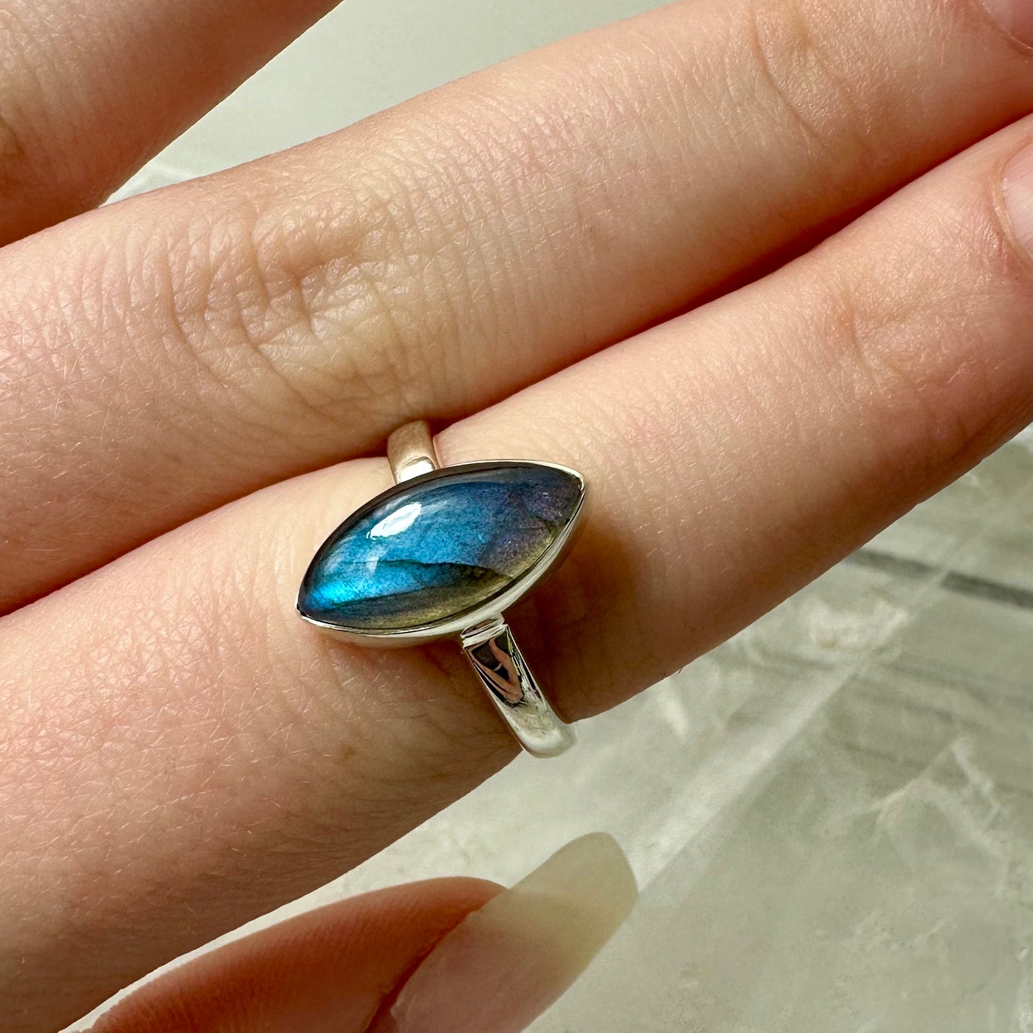 Labradorite (Size N/O) Ring