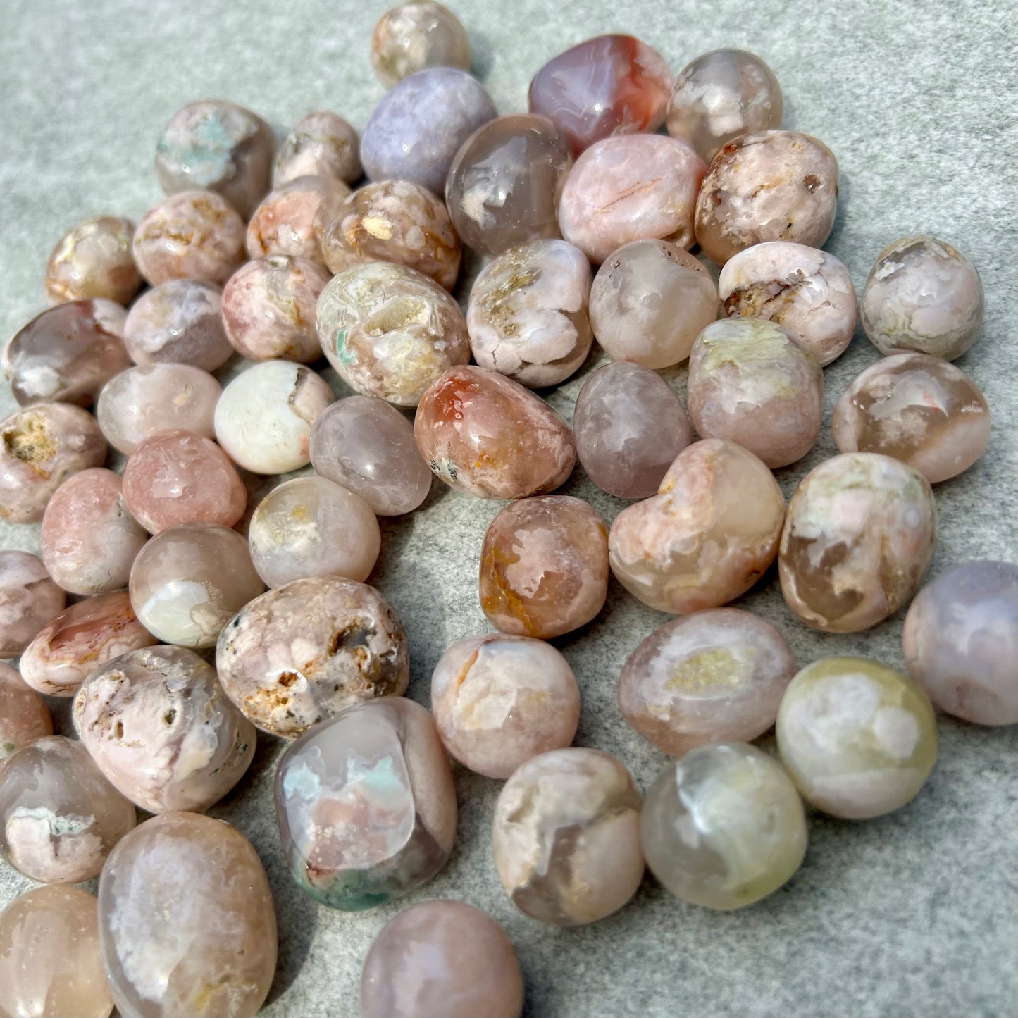 Flower Agate Tumbles