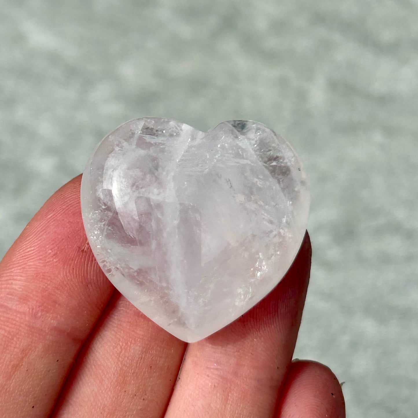 Clear Quartz Hearts