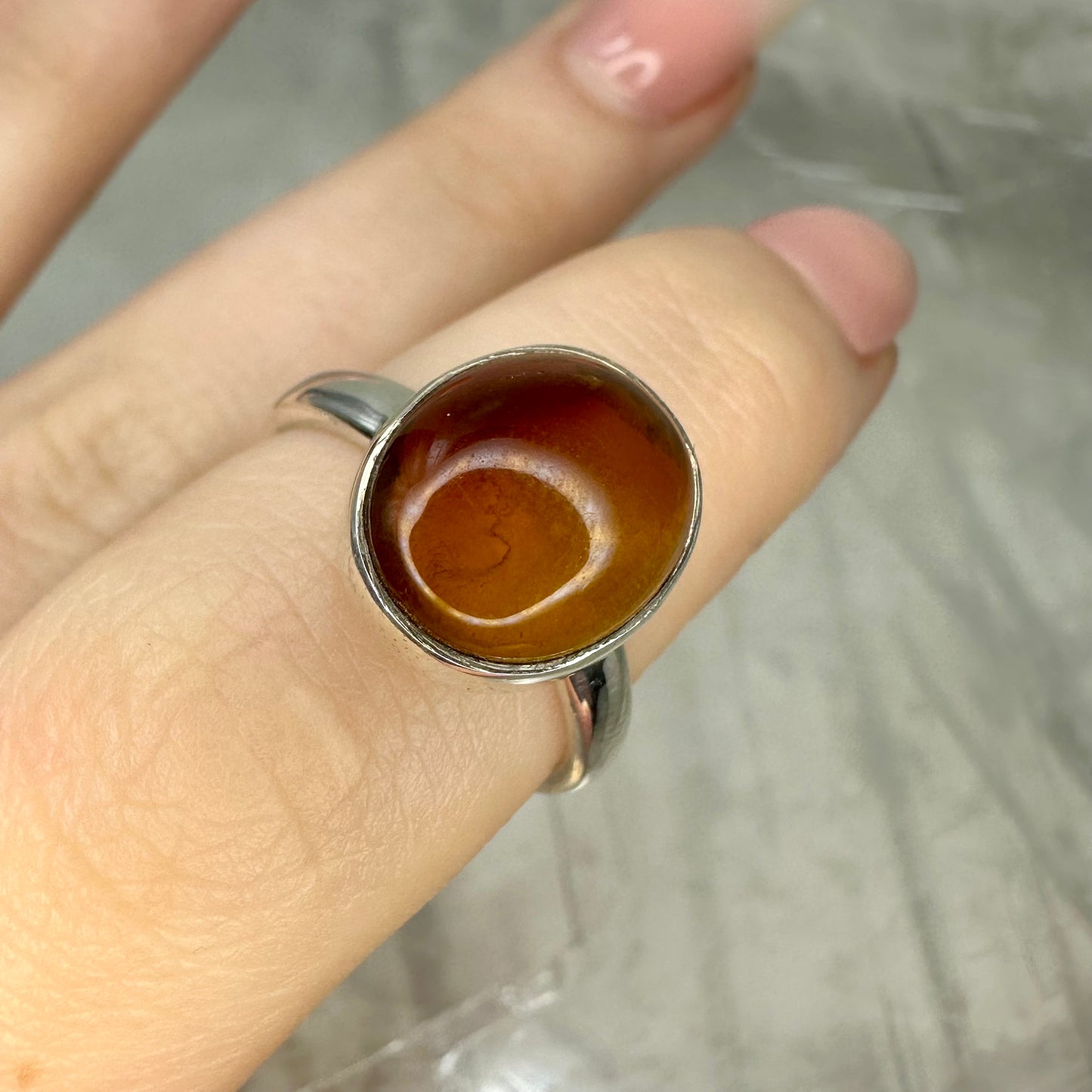 Amber 925 Ring (Size L)