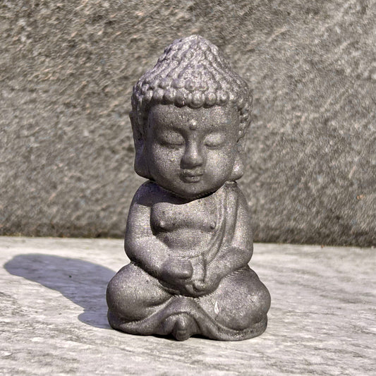 Shungite Buddha Carving