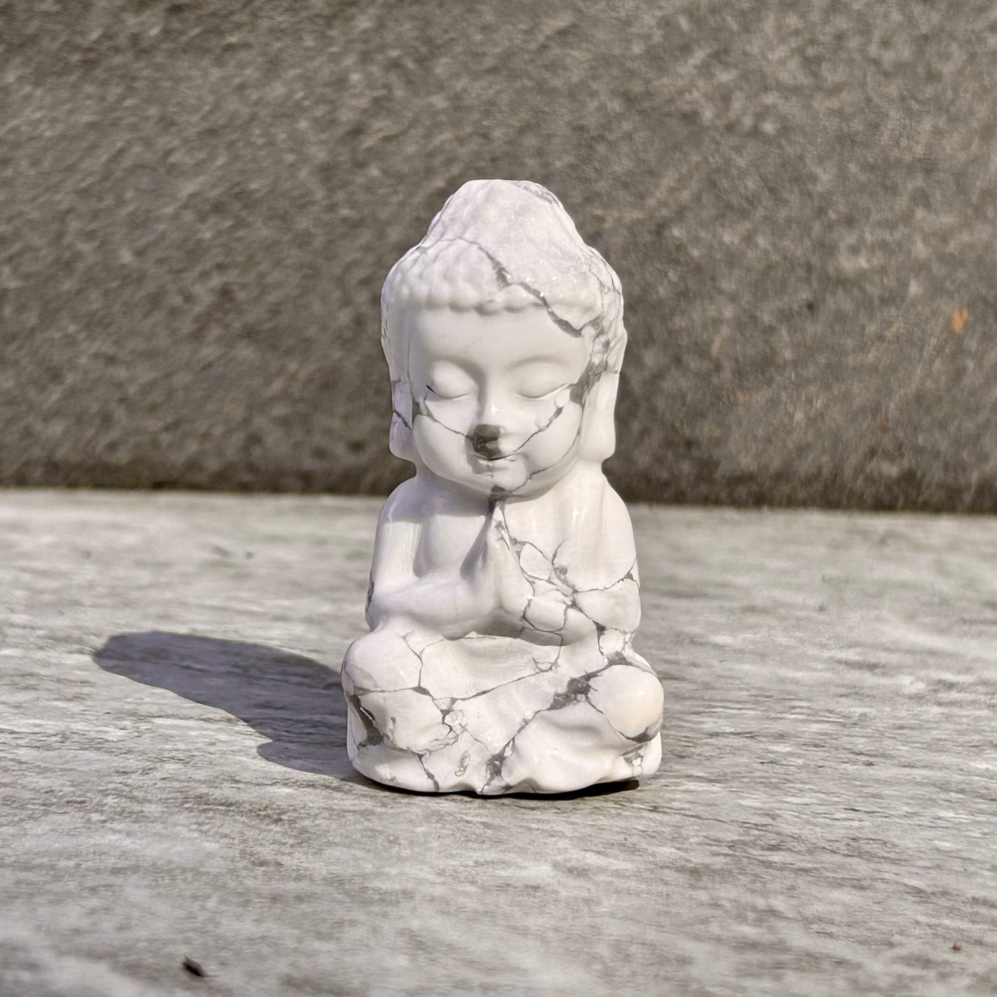 Howlite Buddha Carving