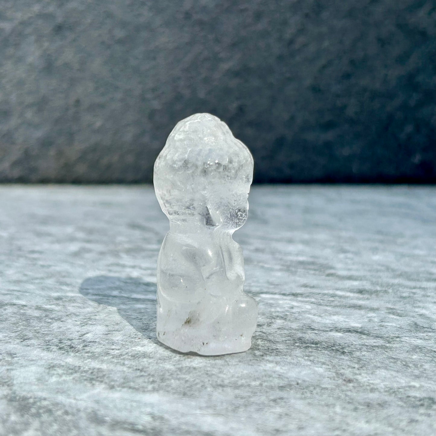 Clear Quartz Mini Buddha Carving
