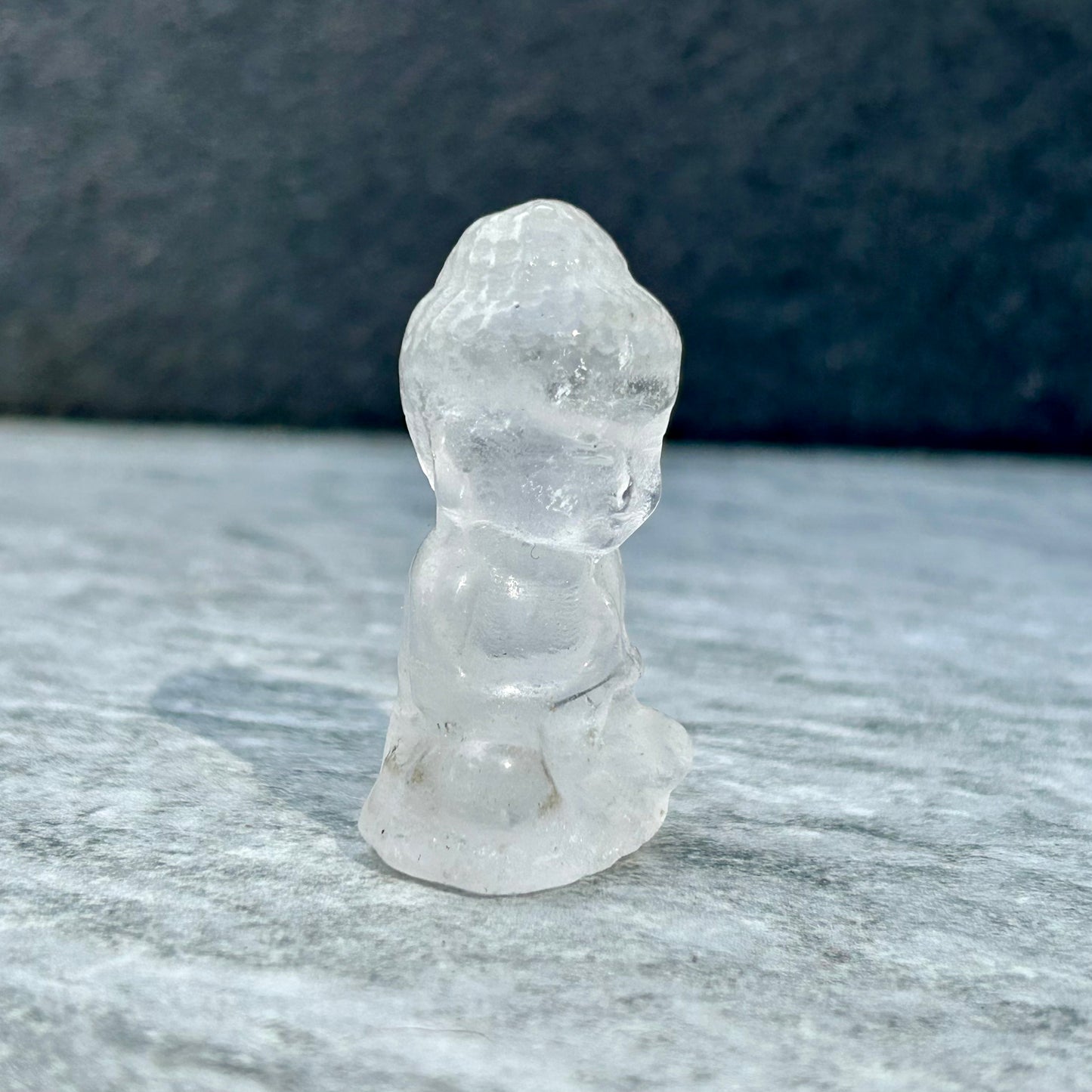 Clear Quartz Mini Buddha Carving