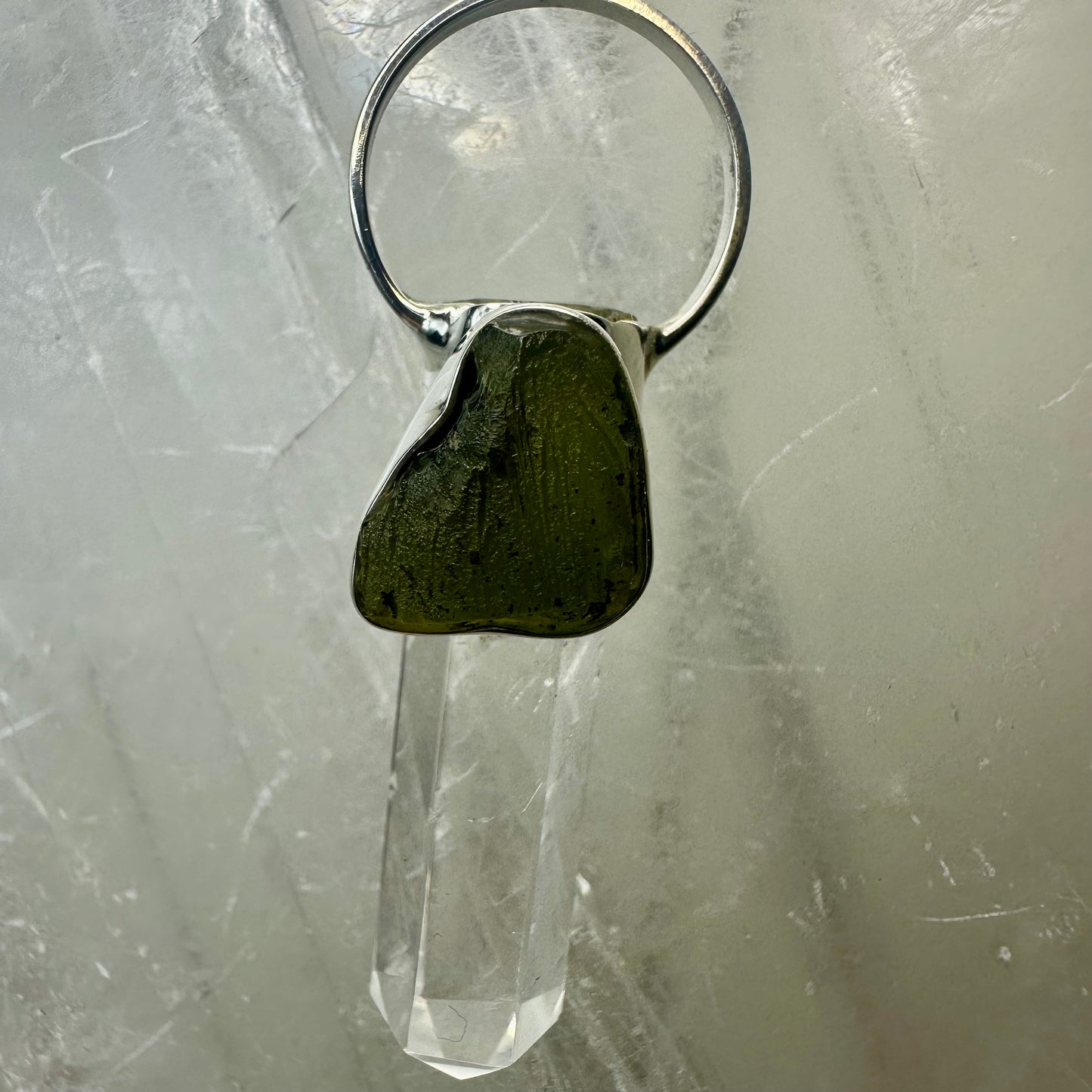 Moldavite & Quartz Pendant (71)