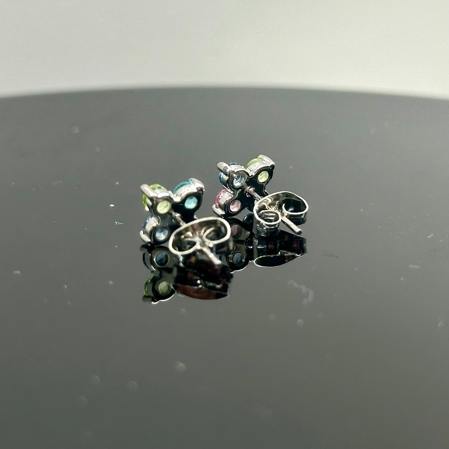 Mixed Tourmaline 925 Earrings
