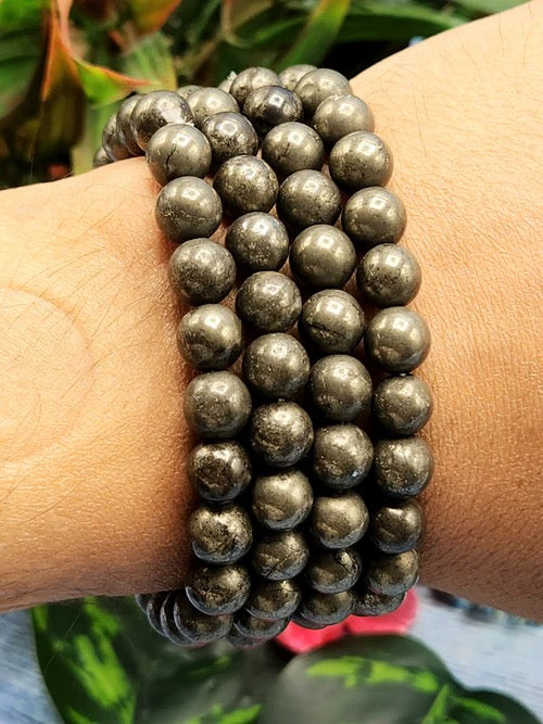 Pyrite 8mm Bracelet