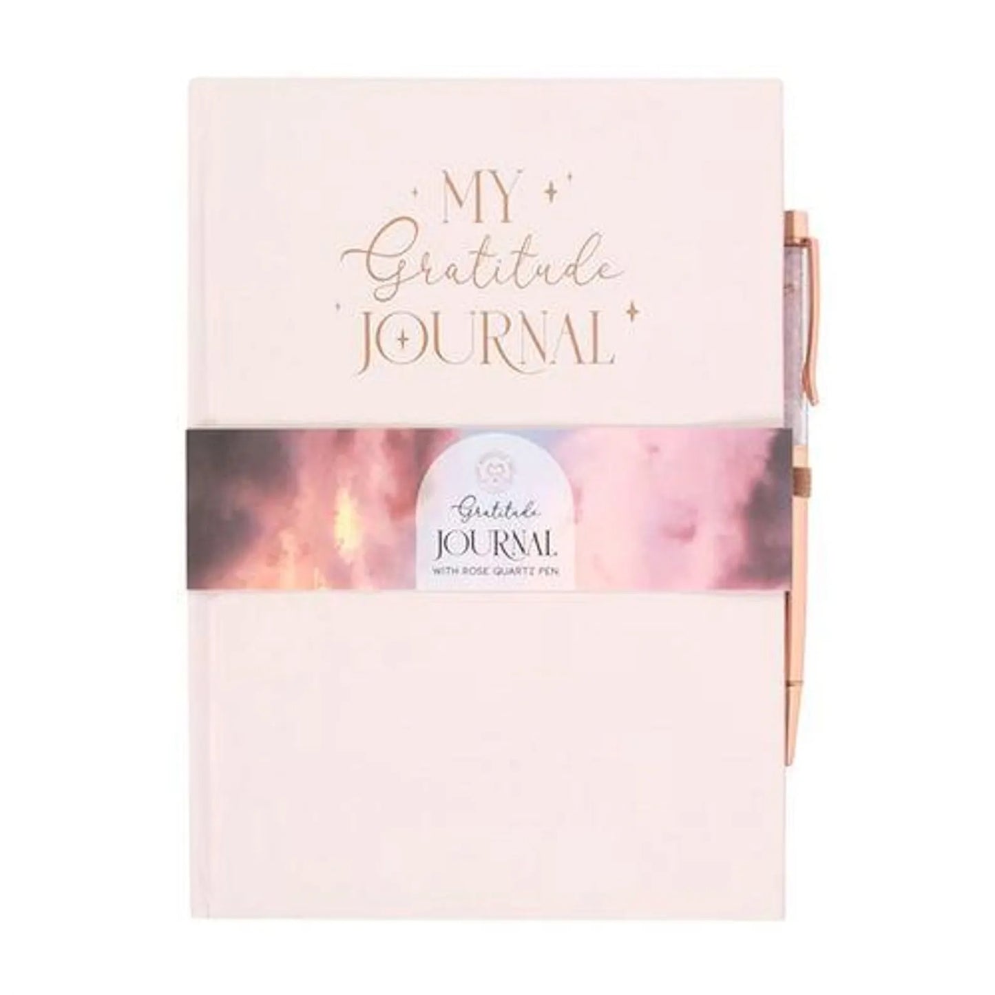 Gratitude journal A5 with rose quartz pen