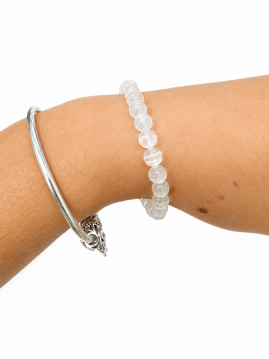 Selenite 6 mm Bracelet