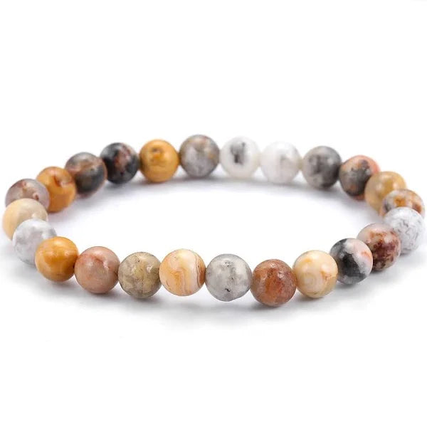 Crazy Lace Agate Bracelet 8mm