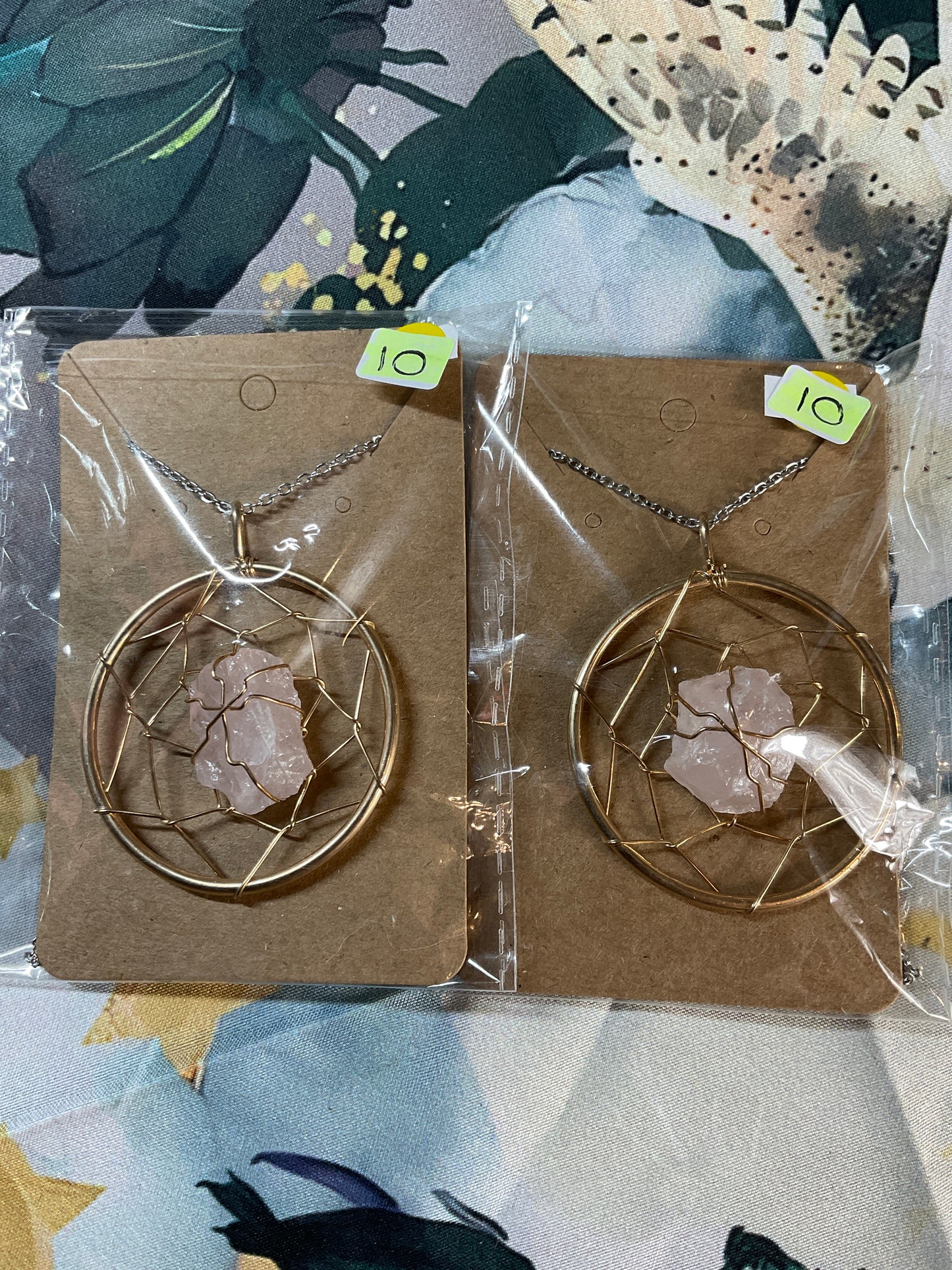 925 Dream Catcher Crystal Pendant Plated