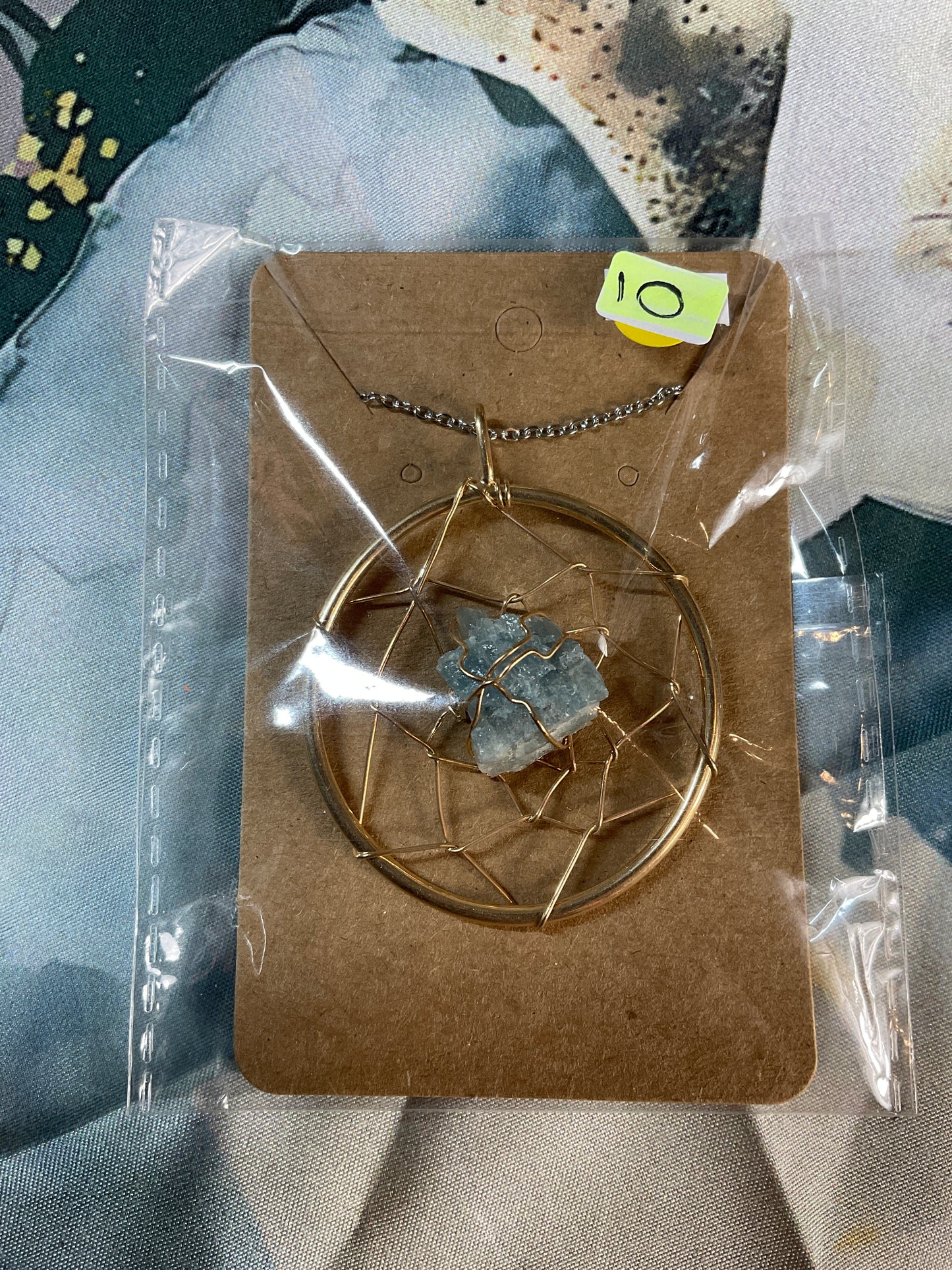 925 Dream Catcher Crystal Pendant Plated