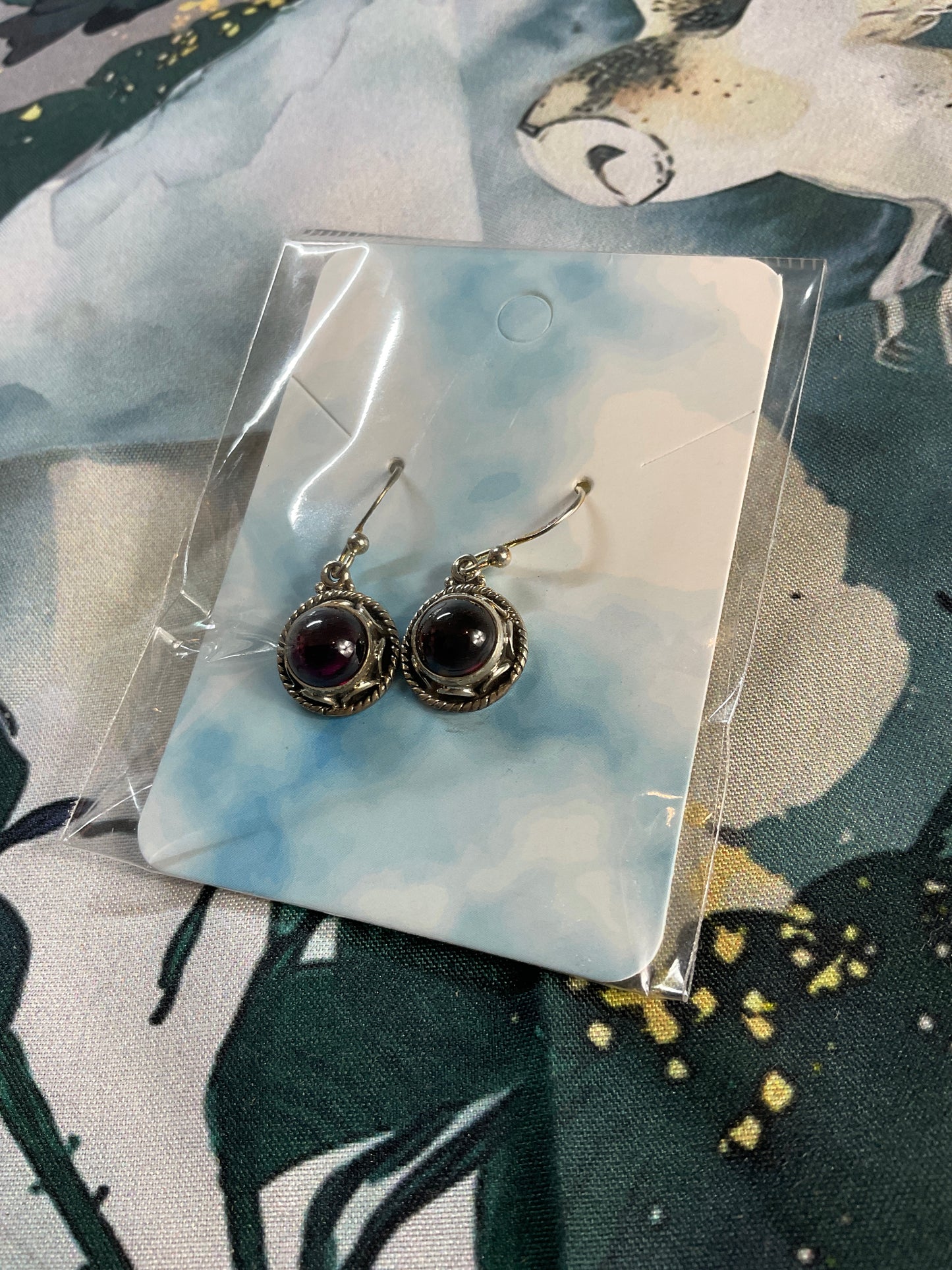 925 Garnet Earrings
