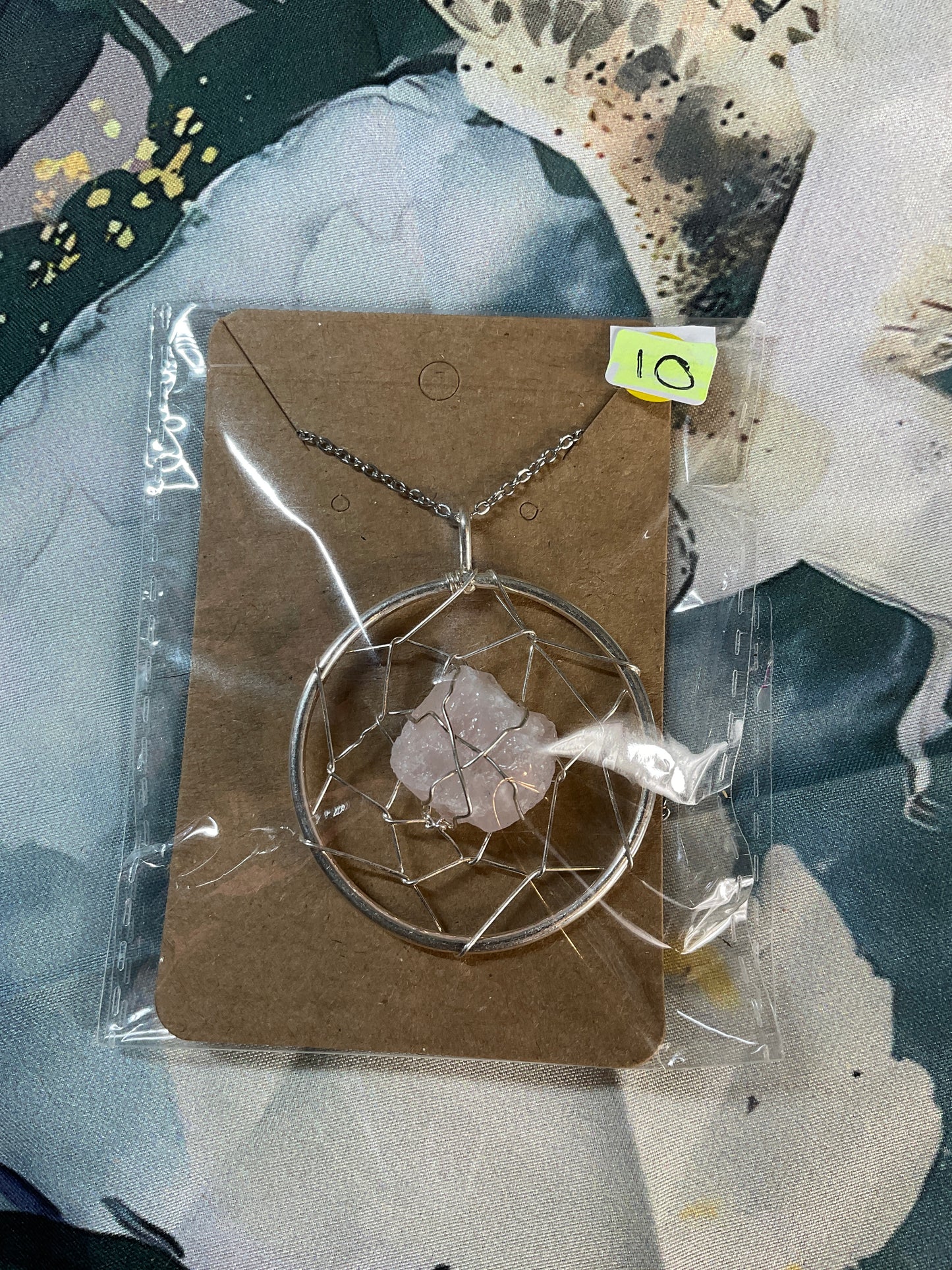 925 Dream Catcher Crystal Pendant Plated