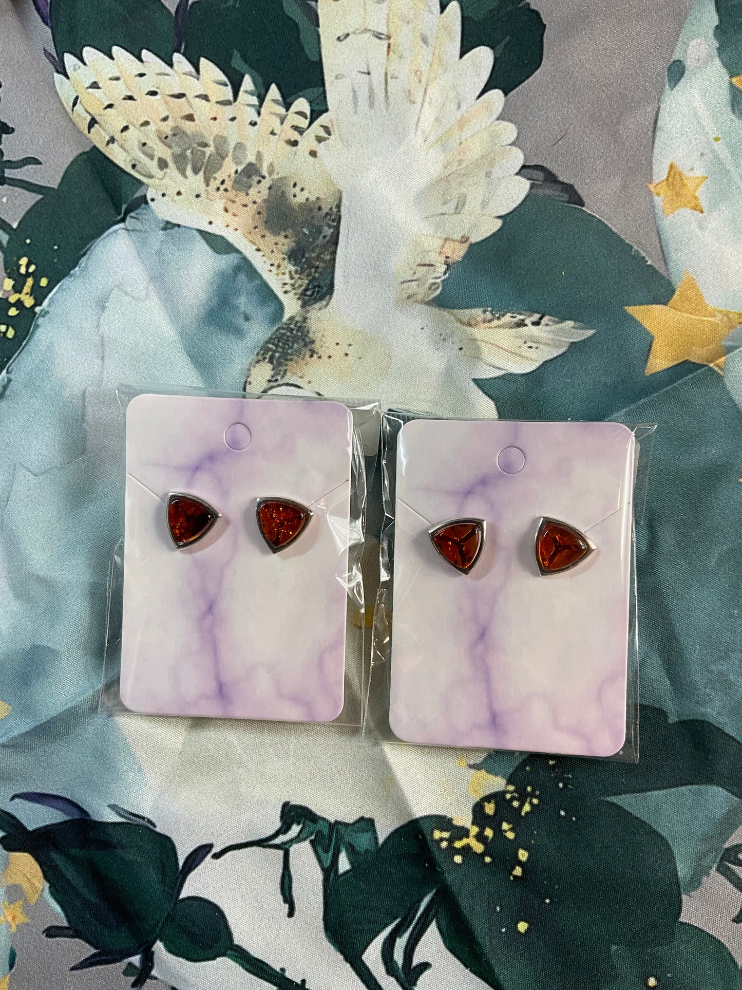 925 Amber Earrings
