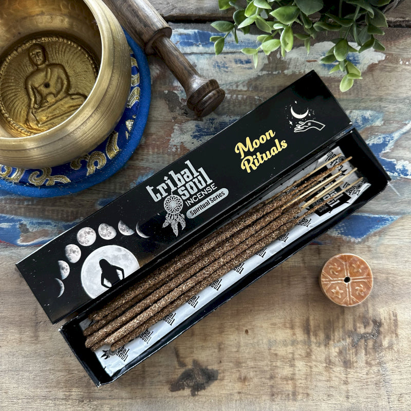 Moon Ritual Incense Sticks With Ceramic Holder