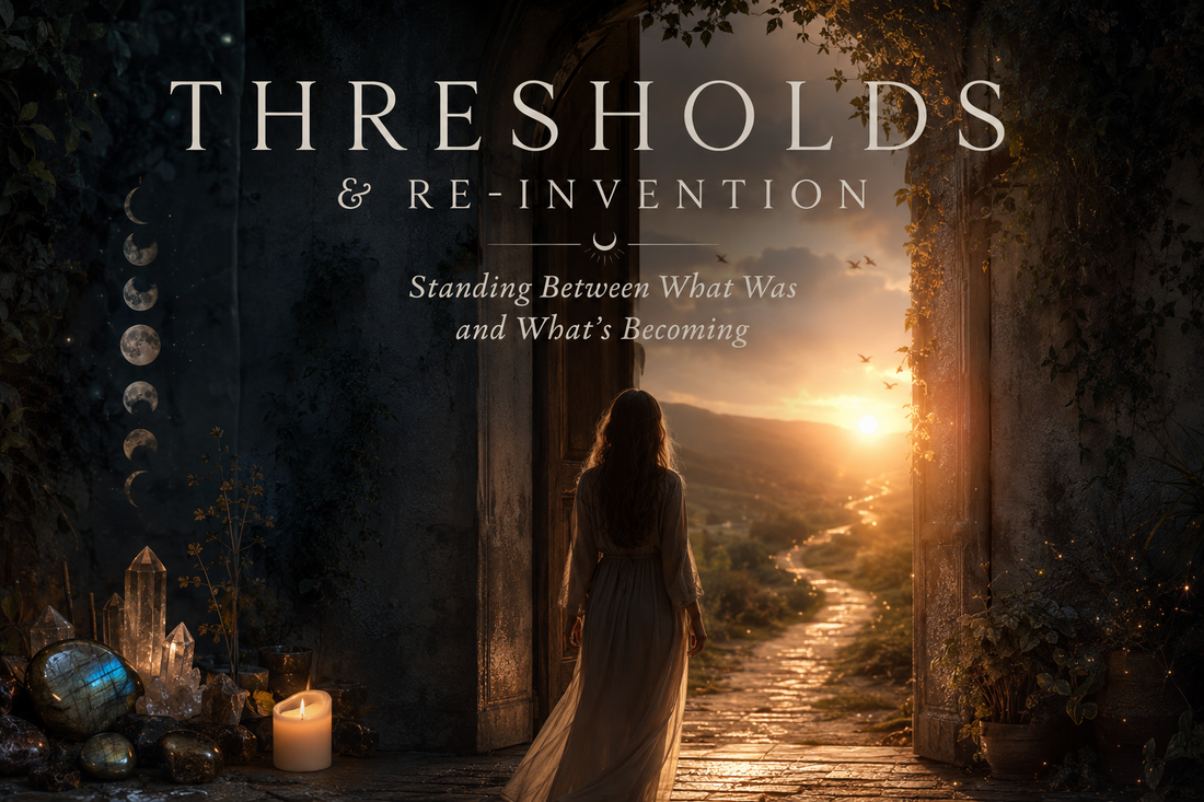 🌑 Thresholds & Re-invention: Standing Between What Was and What's Becoming