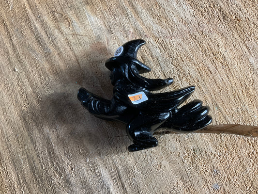 Obsidian Witch Carving (7.5cm)