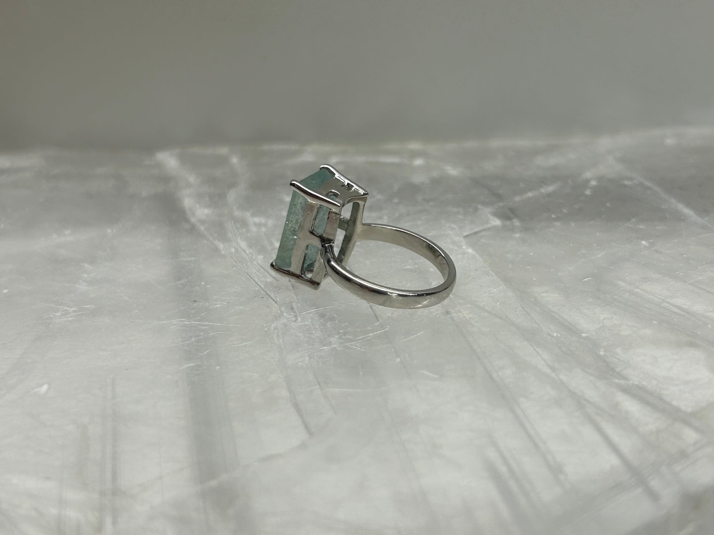 Aqua Marine Ring (Size N/O)