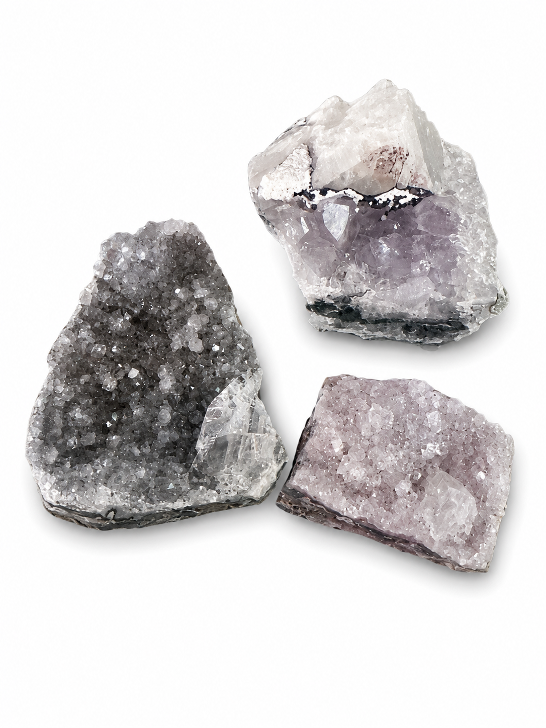 Calcite & Amethyst Clusters