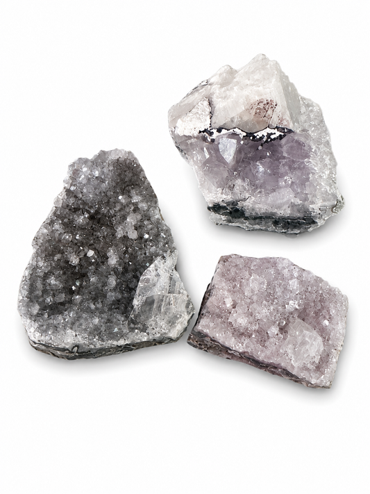Calcite & Amethyst Clusters