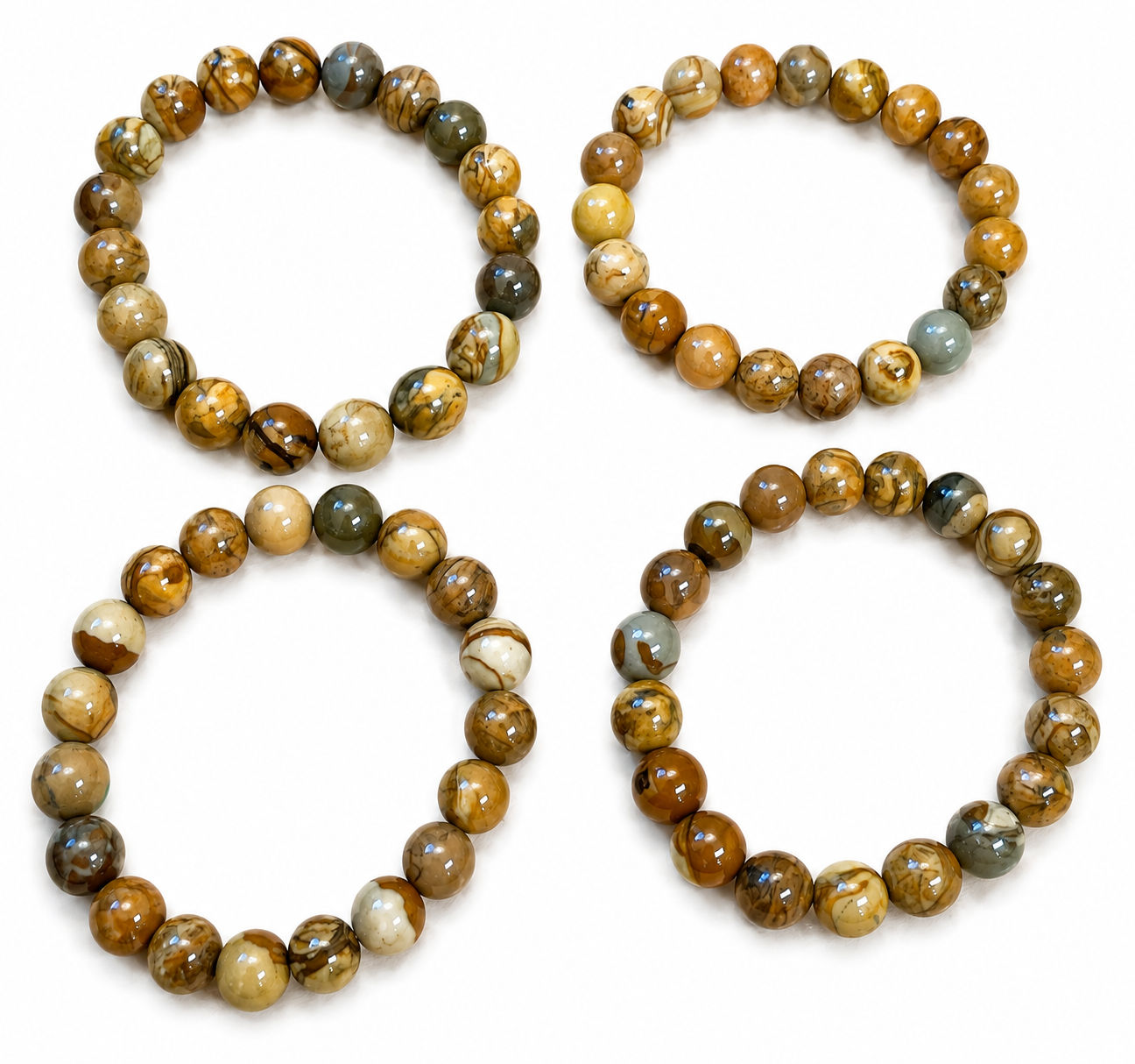 Picture Jasper 10mm Bracelets