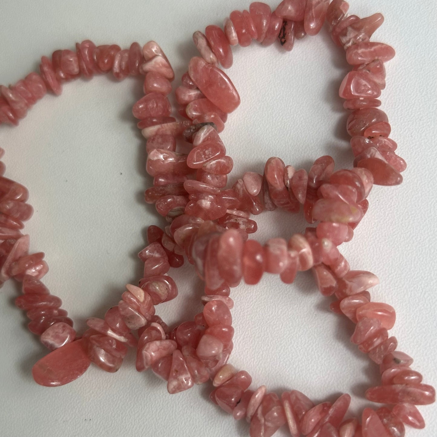 Rhodochrosite Chipped Bracelets