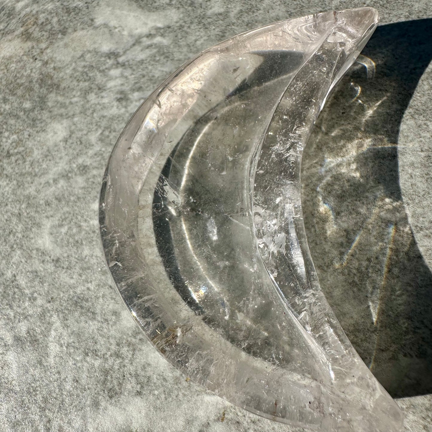 Clear Quartz Moon Bowl