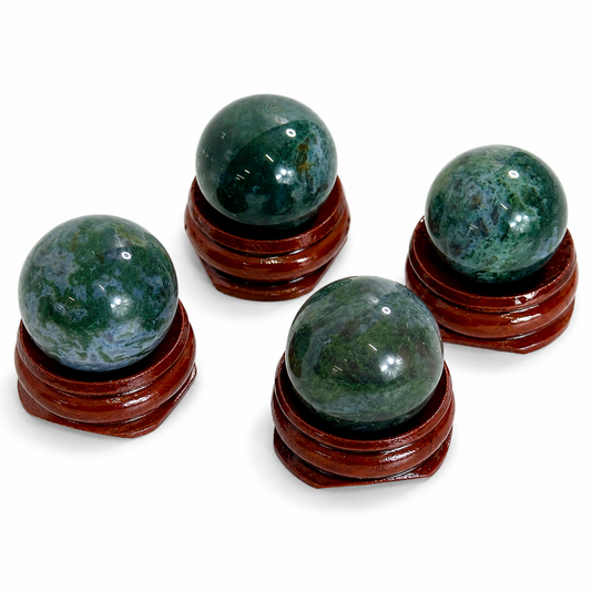 Moss Agate Medium Spheres