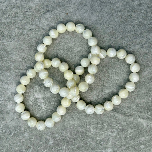 White Shell Bracelets 10mm