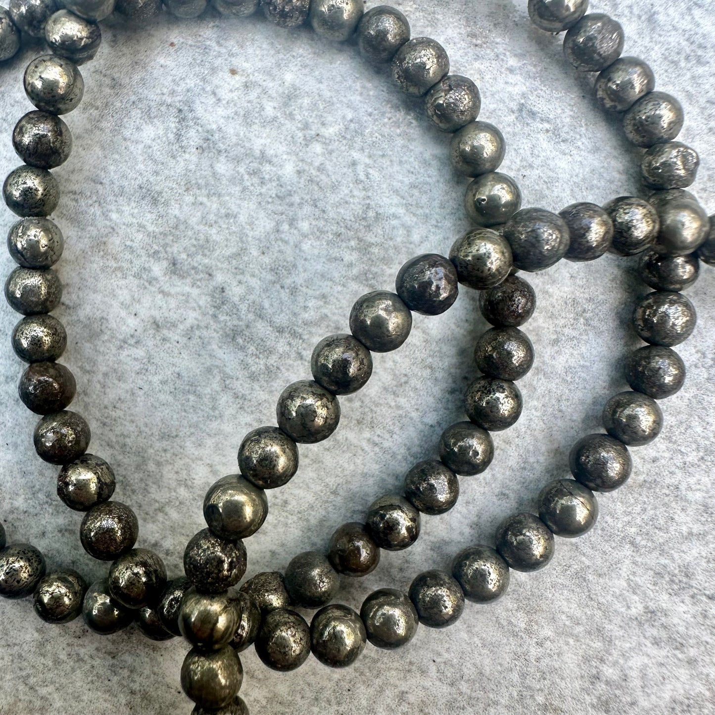 Pyrite 4mm Bracelet