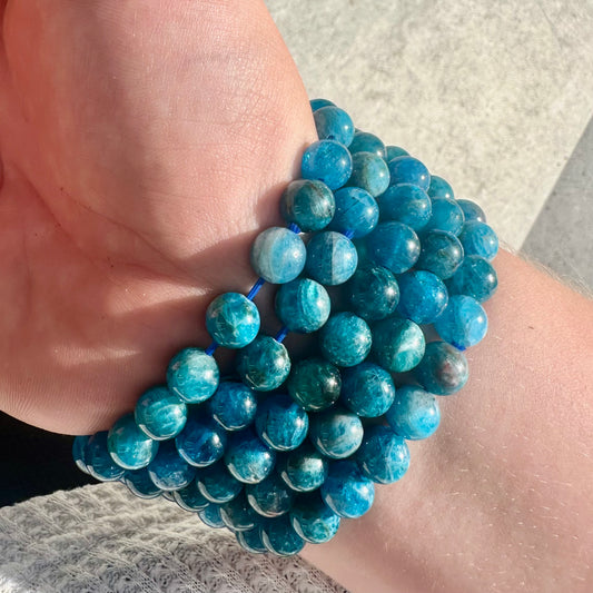 Blue apatite bracelets 8mm